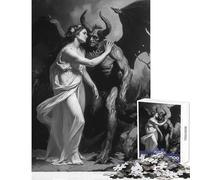 Adults Puzzles 1000 Piece Jigsaws The Beauty And The Devil DIY Toys Art Work Gift for Educational Game Improving Love between Couples Size 50x75cm