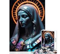 Adults Puzzles 1000 Piece Jigsaws The Virgin Mary DIY Toys Art Work Gift for Educational Game Improving Love between Couples Size 50x75cm