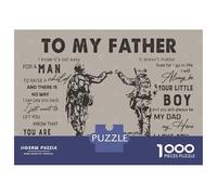 Adults Puzzles 1000 Piece Jigsaws to My Father Gift from Son Puzzle for Adults Toy Wall Decor Presents for Women Unique Gifts for Birthday And Christmas 70x50cm/1000pcs