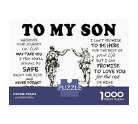 Adults Puzzles 1000 Piece Jigsaws To My Son Military Tribute Puzzle for Adults Fun Games Staycation Kill Time Parent-child Interaction 38x26cm/1000pcs