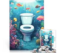 Adults Puzzles 1000 Piece Jigsaws Toilet Underwater Spielzeug Lernspiele Stressabbau Tolles Geschenk für Spiele50x70cm