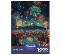 Adults Puzzles 1000 Piece Jigsaws Tokyo Night Fireworks -1 Puzzle for Adults Relaxing Games Enhance Memory Unique Gifts for Birthday And Christmas 38x26cm/1000pcs