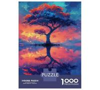 Adults Puzzles 1000 Piece Jigsaws Tree Reflection Sunset Art Print Puzzle for Adults Relax Games Presents for Women for Is Ideal As A Gift 70x50cm/1000pcs