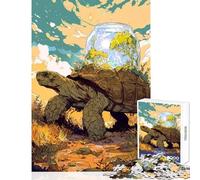 Adults Puzzles 1000 Piece Jigsaws Turtle with Jar Ecosystem Practical Game Staycation Kill Time Anti-Stress Toys Artists' Collection, Fine Arts (38X26cm)