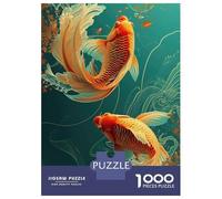 Adults Puzzles 1000 Piece Jigsaws Two Koi Fish Swimming Puzzle for Adults Toy Wall Decor Presents for Women Unique Gifts for Birthday And Christmas 38x26cm/1000pcs