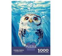 Adults Puzzles 1000 Piece Jigsaws Underwater Owl Illustration Jigsaw for Adults Family Games Pattern Assembly Difficult And Challenge 52x38cm/1000pcs