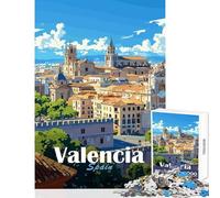 Adults Puzzles 1000 Piece Jigsaws Valencia Cityscape Jigsaw Puzzles 1000 Practical Game Great Gifts And Toys Staycation Kill Time (38x52cm)