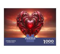 Adults Puzzles 1000 Piece Jigsaws Valentine's Day Heart Decorations Puzzle for Adults Relaxing Games Enhance Memory Unique Gifts for Birthday And Christmas 70x50cm/1000pcs