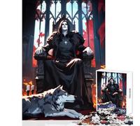 Adults Puzzles 1000 Piece Jigsaws Vampire And His Wolf Jigsaws for Adults Puzzle Hand Speed Race Every Piece Is Unique - Learning Educational Toys (50x75cm)
