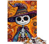 Adults Puzzles 1000 Piece Jigsaws Vibrant Day of The Dead Art Educational Games Home Art Decor Educational Toy Birthday And Unique Gifts Size 38x26cm