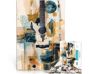 Adults Puzzles 1000 Piece Jigsaws Vibrant Guitar Groove Lernspiele DIY Spielzeug mit passendem Poster und Quizblatt38x26cm