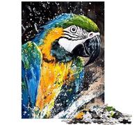 Adults Puzzles 1000 Piece Jigsaws Vibrant Parrot Splash Impossible Game Presents for Women Home Decoration Toys Birthday And Unique Gifts Size 38x26cm