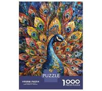 Adults Puzzles 1000 Piece Jigsaws Vibrant Peacock Artistry Puzzle for Adults Toy Wall Decor Presents for Women Unique Gifts for Birthday And Christmas 52x38cm/1000pcs