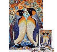 Adults Puzzles 1000 Piece Jigsaws Vibrant Penguin Duo Puzzle for Adults Handson Game Difficult Challenge Difficult And Challenge (Size 38x52cm)