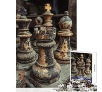 Adults Puzzles 1000 Piece Jigsaws Vintage Chess Pieces Jigsaws for Adults Puzzle Hand Speed Race Every Piece Is Unique - Learning Educational Toys (50x75cm)
