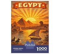 Adults Puzzles 1000 Piece Jigsaws Vintage Egypt Travel Puzzle for Adults Relax Games Presents for Women for Is Ideal As A Gift 38x26cm/1000pcs
