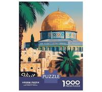 Adults Puzzles 1000 Piece Jigsaws Visit Jerusalem Travel Puzzle for Adults Relax Games Presents for Women for Is Ideal As A Gift 52x38cm/1000pcs