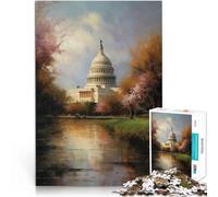 Adults Puzzles 1000 Piece Jigsaws Washington DC Art USA pädagogische Herausforderung Geburtstagsgeschenk, Geschenke38x26cm