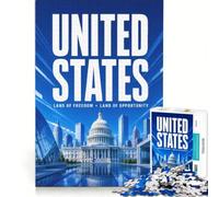 Adults Puzzles 1000 Piece Jigsaws Washington DC Travel, Hands-on Game, Fun Activities at Home, Great Gift for Gaming 38x26cm