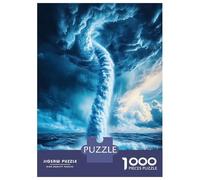 Adults Puzzles 1000 Piece Jigsaws Water Spout Over Ocean Puzzle for Adults Toy Wall Decor Presents for Women Unique Gifts for Birthday And Christmas 38x26cm/1000pcs