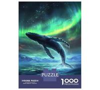 Adults Puzzles 1000 Piece Jigsaws Whale's Celestial Leap Jigsaw for Adults Brain Teaser Game But Fun And Humorous Difficult And Challenge 52x38cm/1000pcs
