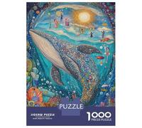 Adults Puzzles 1000 Piece Jigsaws Whale's Dream Journey Puzzle for Adults Toy Wall Decor Presents for Women Unique Gifts for Birthday And Christmas 52x38cm/1000pcs