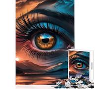 Adults Puzzles 1000 Piece Jigsaws Window to The Soul DIY Toys Art Work Gift for Educational Game Improving Love between Couples Size 50x75cm