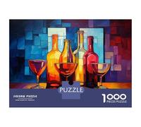 Adults Puzzles 1000 Piece Jigsaws Wine Bottles And Glasses Jigsaws for Adults Toy Wall Decor Difficult Challenge Difficult And Challenge 70x50cm/1000pcs
