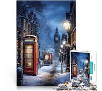 Adults Puzzles 1000 Piece Jigsaws Winter City Glow Stressabbau Staycation Zeit totschlagen Wanddekoration52x38cm