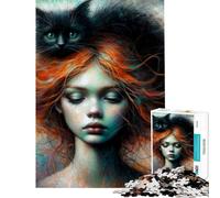 Adults Puzzles 1000 Piece Jigsaws Witch And Familiar Jigsaw for Adults Family Game Hand Speed Race Unique Gifts for Birthday And Christmas (Size 38x26cm)