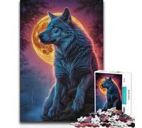 Adults Puzzles 1000 Piece Jigsaws Wolf Werewolf Landscape Educational Family Game Analysis And Logic Anti-Stress Toys 38x52cm(1000pcs)