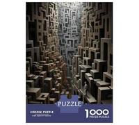 Adults Puzzles 1000 Piece Jigsaws Wooden Labyrinth Puzzle Adult Jigsaw Puzzle Brain Teaser Game Stress Reliever for Is Ideal As A Gift 70x50cm/1000pcs