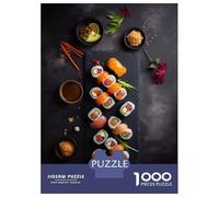 Adults Puzzles 1000 Piece Jigsaws Yummy Sushi Plate Puzzle for Adults Toy Wall Decor Presents for Women Unique Gifts for Birthday And Christmas 38x26cm/1000pcs