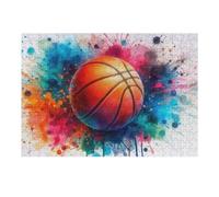 Adults Puzzles 1000pcs(38x26cm) Jigsaws Basketball Splash Art Jigsaw Puzzle Relaxing Games Difficult Challenge Parent-child Interaction 1000pcs(38x26cm)