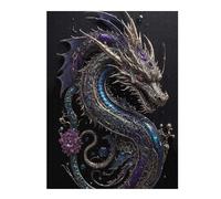 Adults Puzzles 1000pcs(52x38cm) Jigsaws Aesthetic Steampunk Dragon Jigsaw Puzzle Relaxing Games Difficult Challenge Parent-child Interaction 1000pcs(52x38cm)