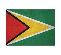 Adults Puzzles 1000pcs(52x38cm) Jigsaws Flag of Guyana on Wall Jigsaw Puzzle Relaxing Games Difficult Challenge Parent-child Interaction 1000pcs(52x38cm)
