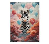 Adults Puzzles 1000pcs(52x38cm) Jigsaws Zebra Balloons Fantasy Artwork Jigsaw for Adults Fun Games Wall Decoration Unique Gifts for Birthday And Christmas 1000pcs(52x38cm)