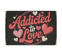 Adults Puzzles 1000pcs(75x50cm) Jigsaws Addicted to Love Retro Poster Jigsaw Puzzle Relaxing Games Difficult Challenge Parent-child Interaction 1000pcs(75x50cm)