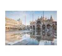 Adults Puzzles 1000pcs(75x50cm) Jigsaws High Tide in San Marco Jigsaw Puzzle Relaxing Games Difficult Challenge Parent-child Interaction 1000pcs(75x50cm)