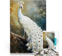 Adults Puzzles 2000 Piece Jigsaws Beautiful white peacock Help the brain exercise addictive toys to cultivate patience 70x100cm A Work of Art for Age 14 Years Up