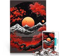 Adults Puzzles 2000 Piece Jigsaws Japan moon landscape Herausfordernd Schwierig Geschenke für Freunde und Familie70x100cm