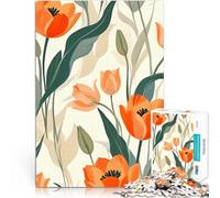 Adults Puzzles 2000 Piece Jigsaws Orange Tulips Spielzeug-Intellektuelles Spiel Künstlersammlung, Bildende Kunst70x100cm