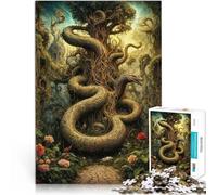 Adults Puzzles 2000 Piece Jigsaws Serpent Tree Guardian in Eden Garden Denkspiel Künstlersammlung, Bildende Kunst70x100cm