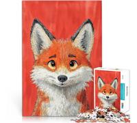 Adults Puzzles 2000 Piece Jigsaws Smiling Fox Illustration Mustermontage eignet sich ideal als Geschenk für die ganze Familie70x100cm
