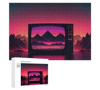 Adults Puzzles 300 PCS Jigsaws A Synthwave Transmission Jigsaw Puzzle Fun Games But Fun And Humorous Unique Gifts for Birthday And Christmas 300 PCS