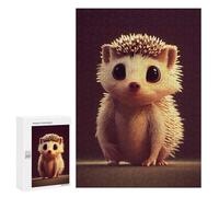 Adults Puzzles 300 PCS Jigsaws Adorable Hedgehog 3 Jigsaw for Adults Toy Wall Decor Perfect Decoration Parent-child Interaction 300 PCS