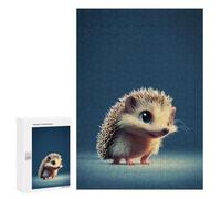 Adults Puzzles 300 PCS Jigsaws Adorable Hedgehog Illustration -1 Jigsaw for Adults Anti-Stress Toys But Fun And Humorous Parent-child Interaction 300 PCS