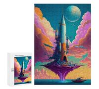 Adults Puzzles 300 PCS Jigsaws Amazing Rocket The Sea Puzzle for Adults Brain Teaser Game Analysis And Logic Parent-child Interaction 300 PCS