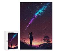 Adults Puzzles 300 PCS Jigsaws Anime Milky Way Galaxy Puzzle for Adults Brain Teaser Game Analysis And Logic Parent-child Interaction 300 PCS