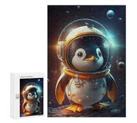 Adults Puzzles 300 PCS Jigsaws Astronaut Space Penguin Jigsaw for Adults Anti-Stress Toys But Fun And Humorous Parent-child Interaction 300 PCS